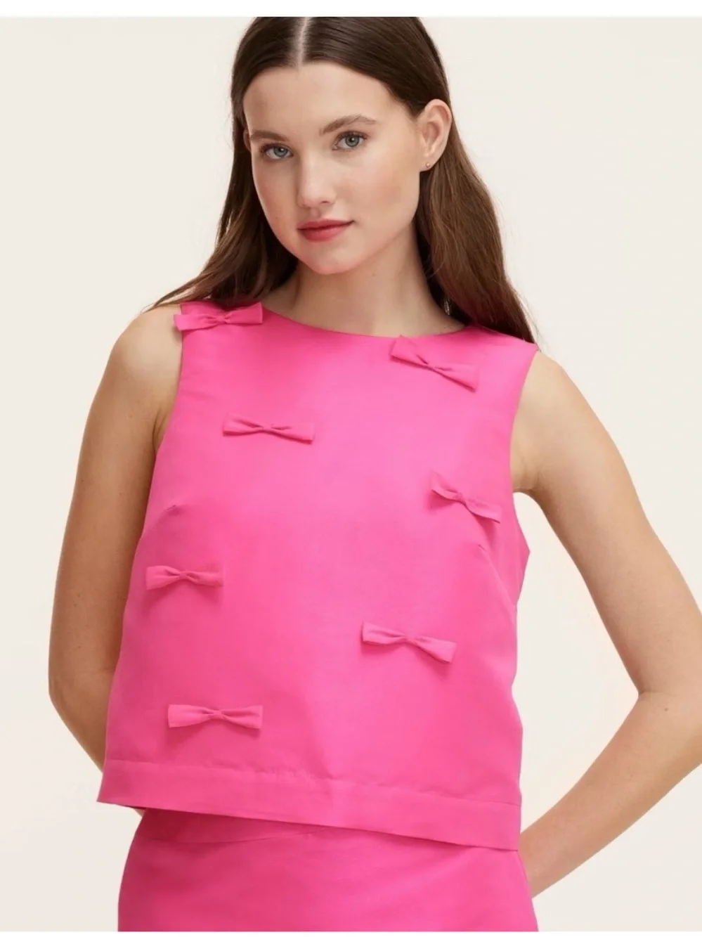 Kate spade x target Bow Shell Tank Top - Pink 1X